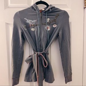 Anthropologie Stitched Birdie Hoodie